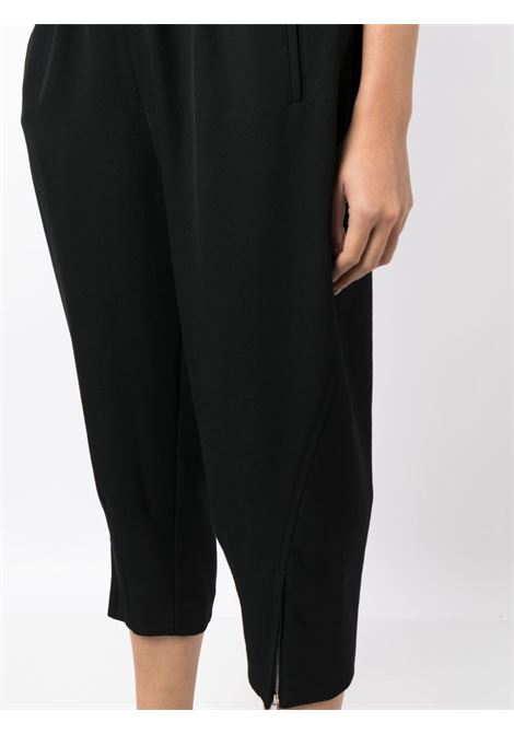 Pantaloni crop con vita elasticizzata in nero - donna COMME DES GARCONS COMME DES GARCONS | RLP0031